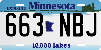 MN license plate 663NBJ