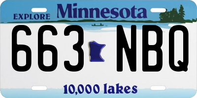 MN license plate 663NBQ