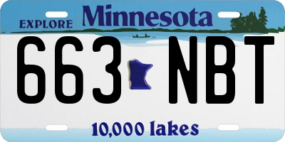 MN license plate 663NBT