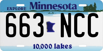 MN license plate 663NCC