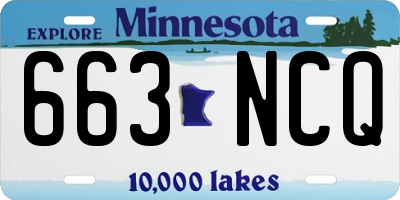 MN license plate 663NCQ