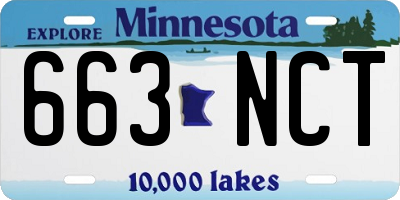 MN license plate 663NCT