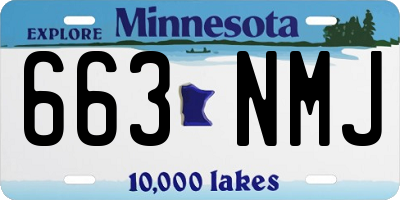 MN license plate 663NMJ