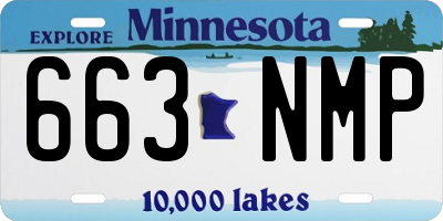 MN license plate 663NMP