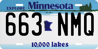 MN license plate 663NMQ