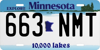 MN license plate 663NMT
