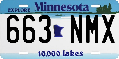 MN license plate 663NMX