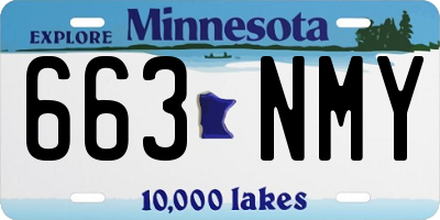 MN license plate 663NMY