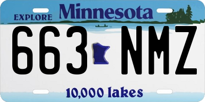 MN license plate 663NMZ
