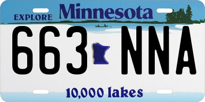 MN license plate 663NNA