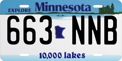 MN license plate 663NNB