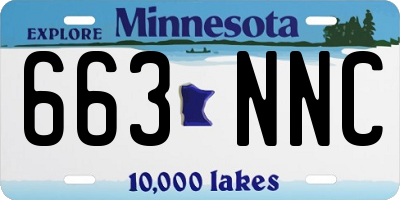 MN license plate 663NNC