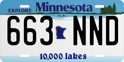 MN license plate 663NND