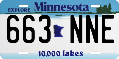 MN license plate 663NNE