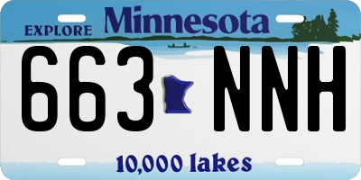 MN license plate 663NNH