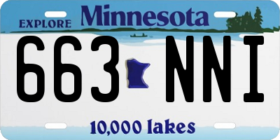 MN license plate 663NNI