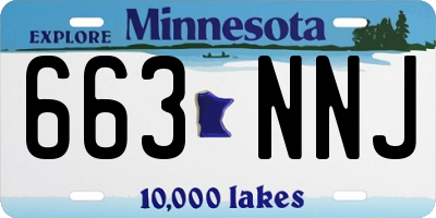 MN license plate 663NNJ