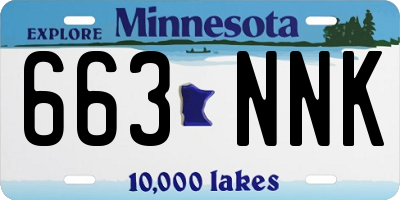 MN license plate 663NNK