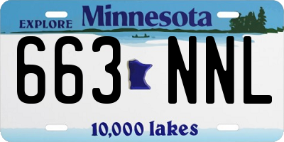 MN license plate 663NNL