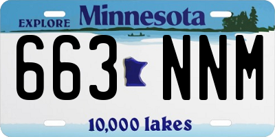 MN license plate 663NNM