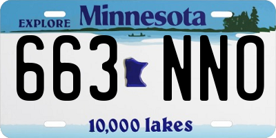 MN license plate 663NNO