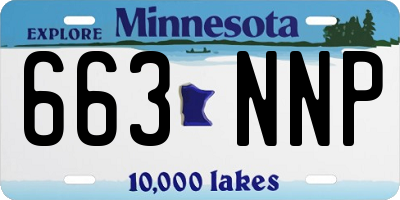 MN license plate 663NNP