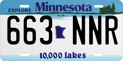 MN license plate 663NNR
