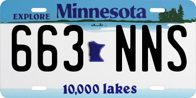 MN license plate 663NNS