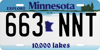 MN license plate 663NNT