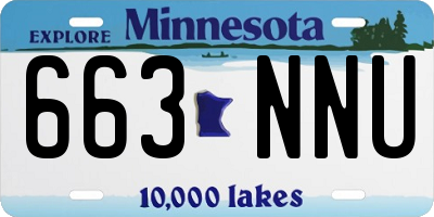 MN license plate 663NNU