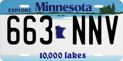 MN license plate 663NNV