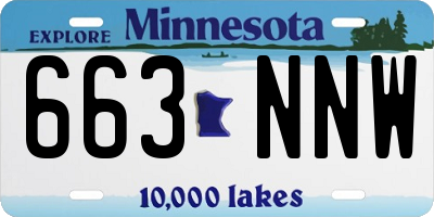 MN license plate 663NNW