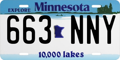 MN license plate 663NNY