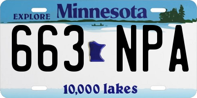MN license plate 663NPA