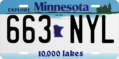 MN license plate 663NYL