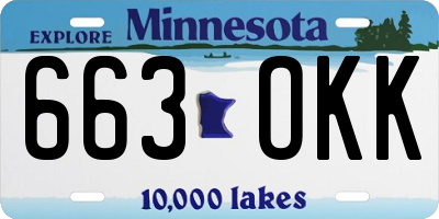 MN license plate 663OKK