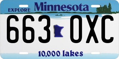 MN license plate 663OXC