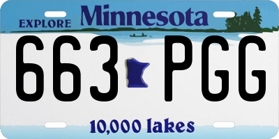 MN license plate 663PGG