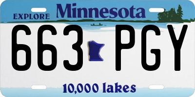 MN license plate 663PGY