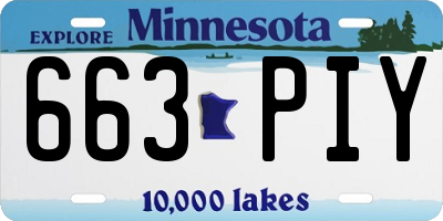 MN license plate 663PIY
