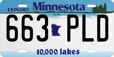 MN license plate 663PLD