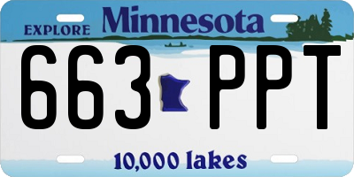 MN license plate 663PPT