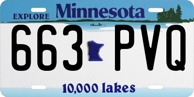 MN license plate 663PVQ