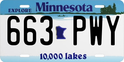 MN license plate 663PWY