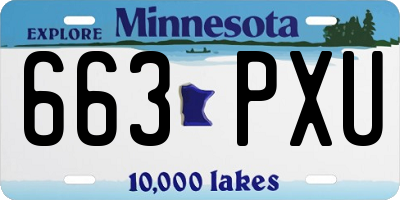 MN license plate 663PXU
