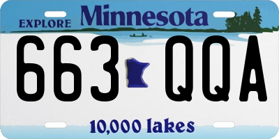 MN license plate 663QQA