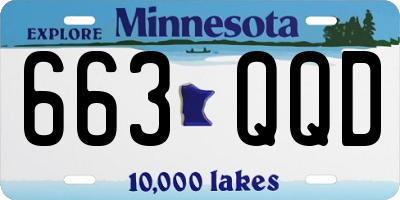 MN license plate 663QQD