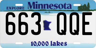 MN license plate 663QQE