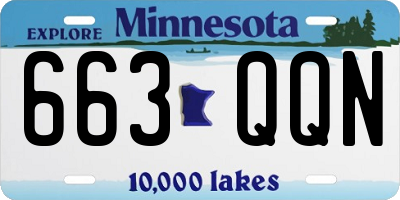 MN license plate 663QQN