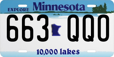 MN license plate 663QQO